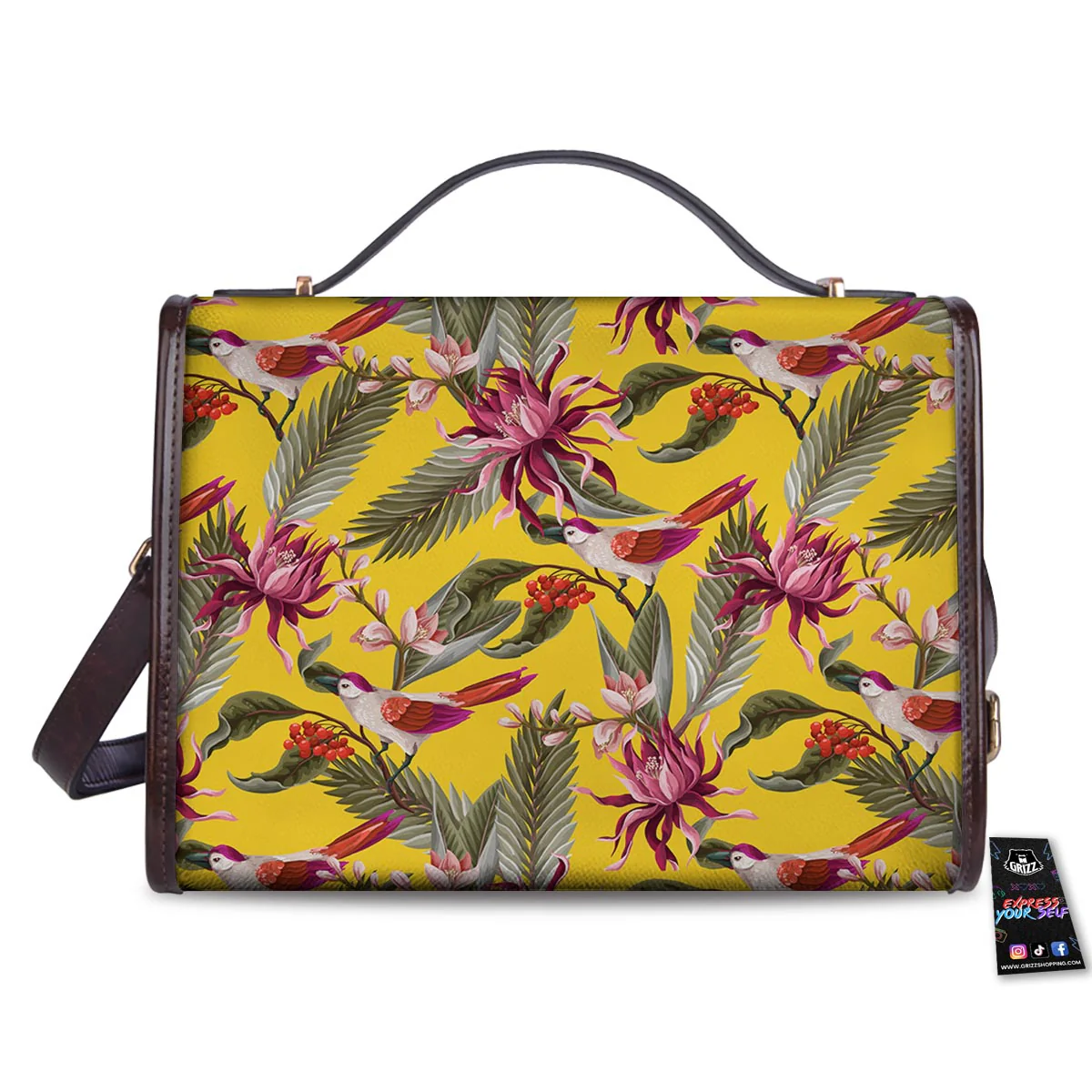 Bird Tropical Of Paradise Print Pattern Women's Satchel Bag - Image 2