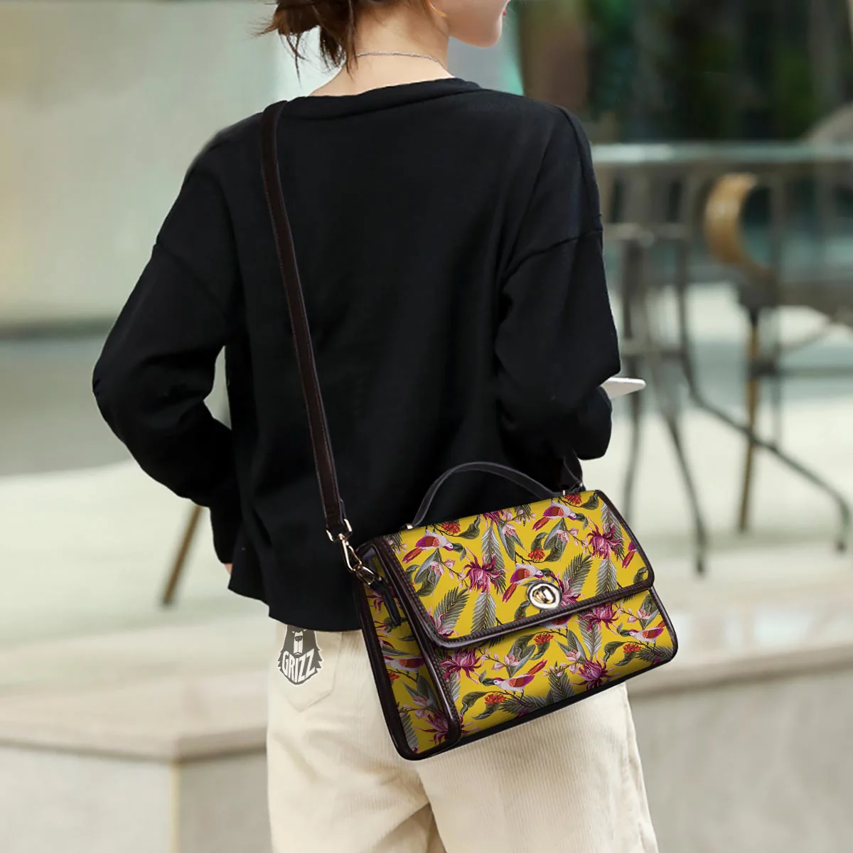 Bird Tropical Of Paradise Print Pattern Women's Satchel Bag - Image 3