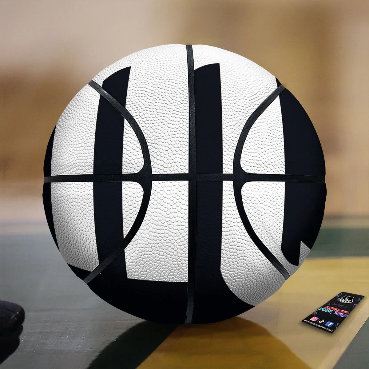 Black And White Scorpio Sign Print Basketball
