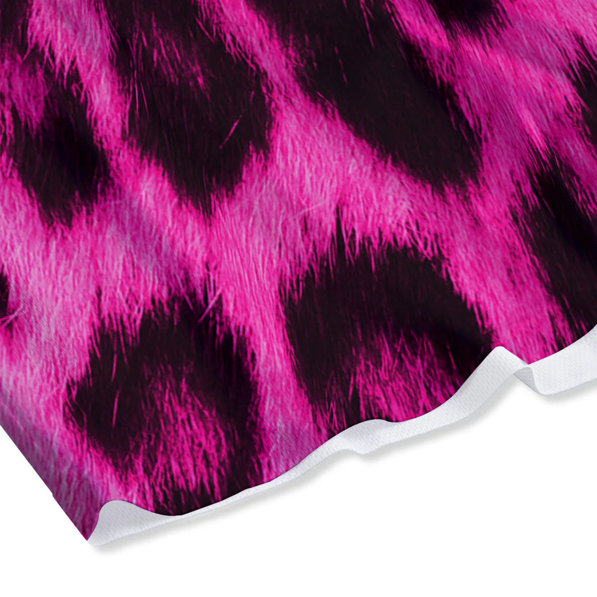 Black Cheetah And Hot Pink Print Mesh Shorts - Image 4