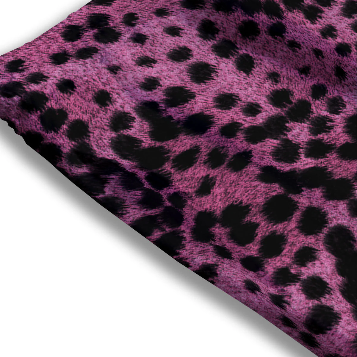 Black Cheetah And Hot Purple Print Mesh Shorts - Image 3