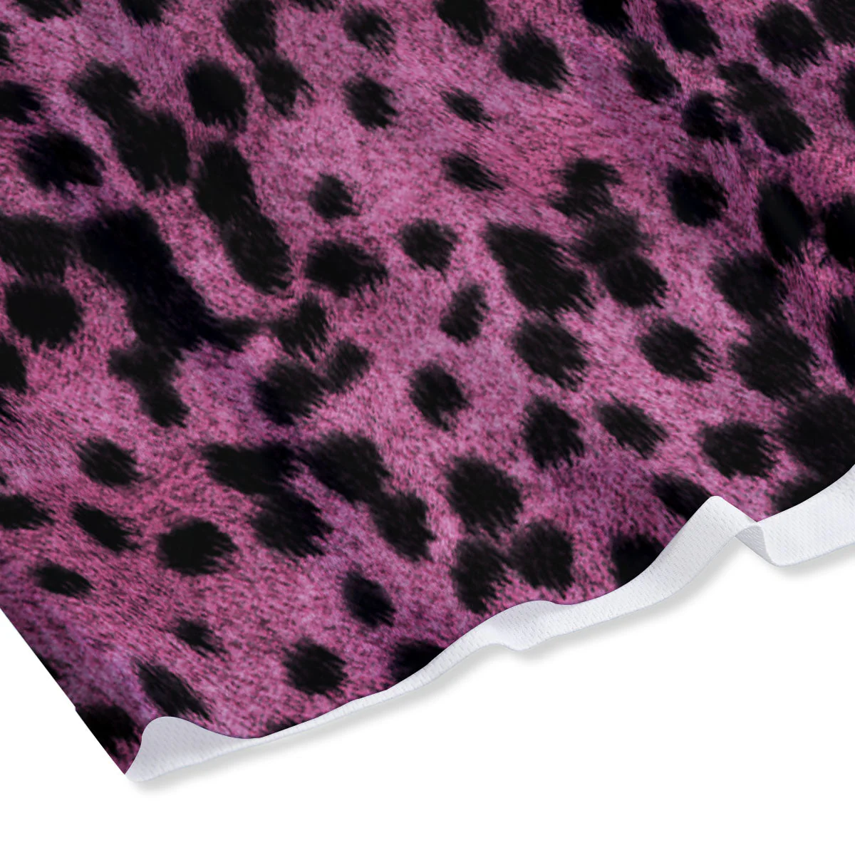 Black Cheetah And Hot Purple Print Mesh Shorts - Image 4