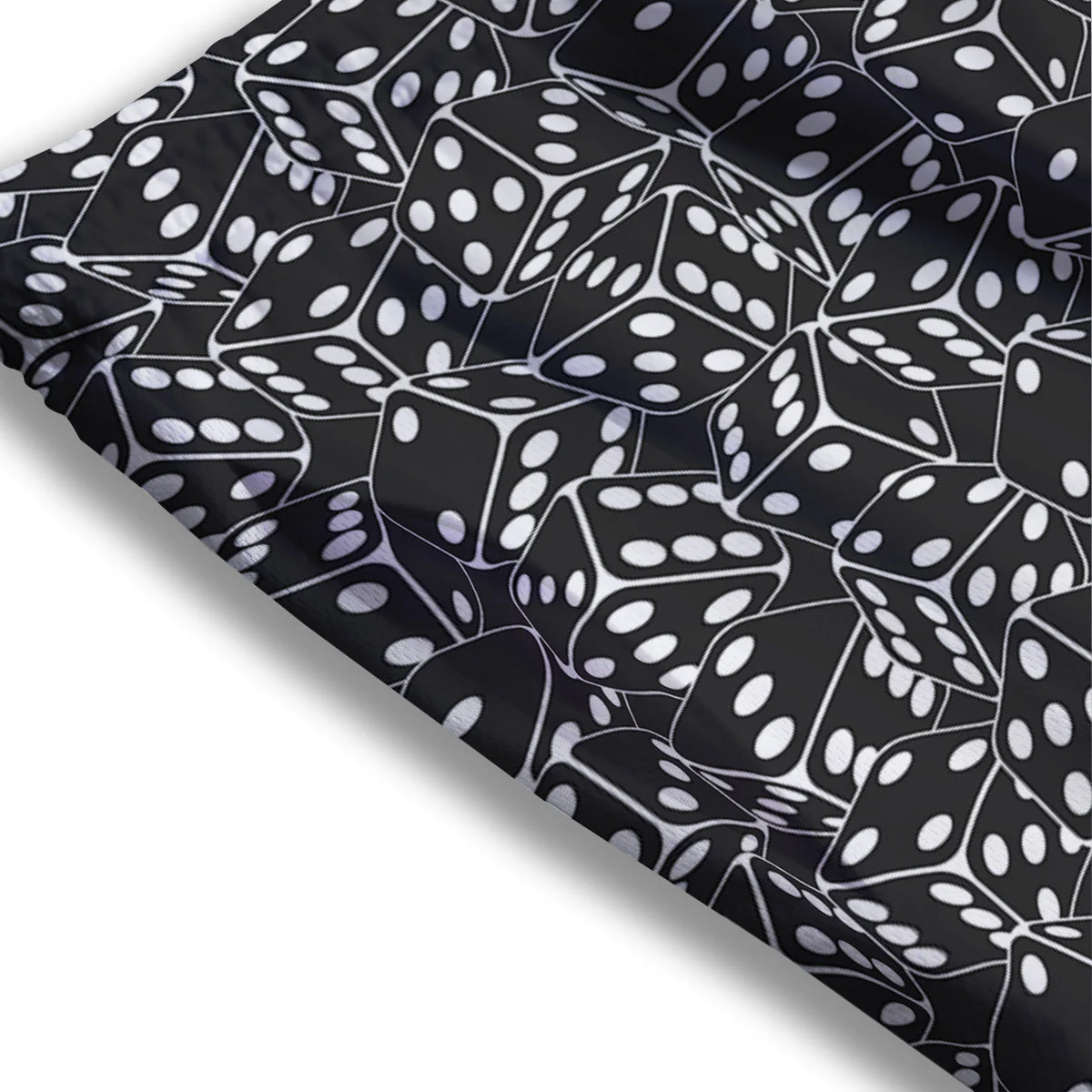Black Dice Casino Print Pattern Mesh Shorts - Image 3