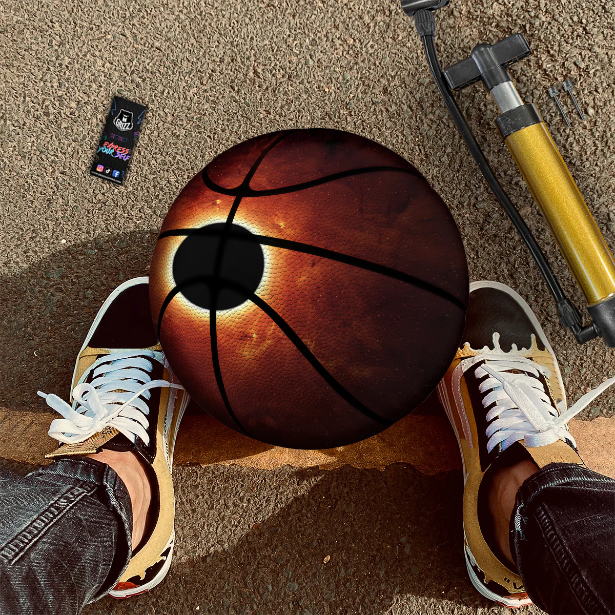 Black Hole Scientific Print Basketball - Image 2