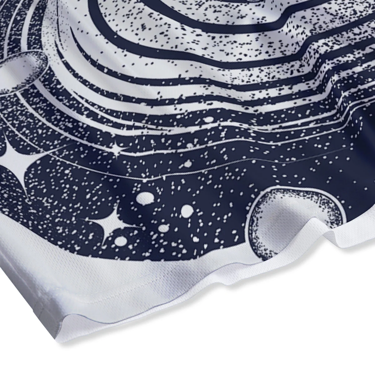 Black Hole Tattoo Print Mesh Shorts - Image 4