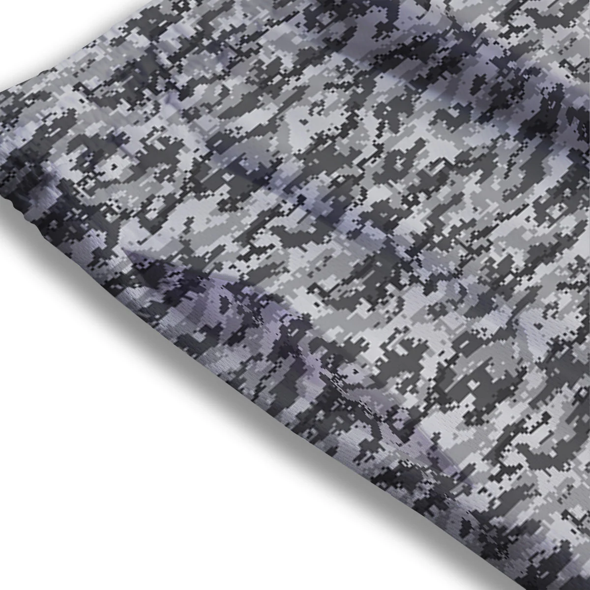 Black White And Grey Digital Camo Print Mesh Shorts - Image 3