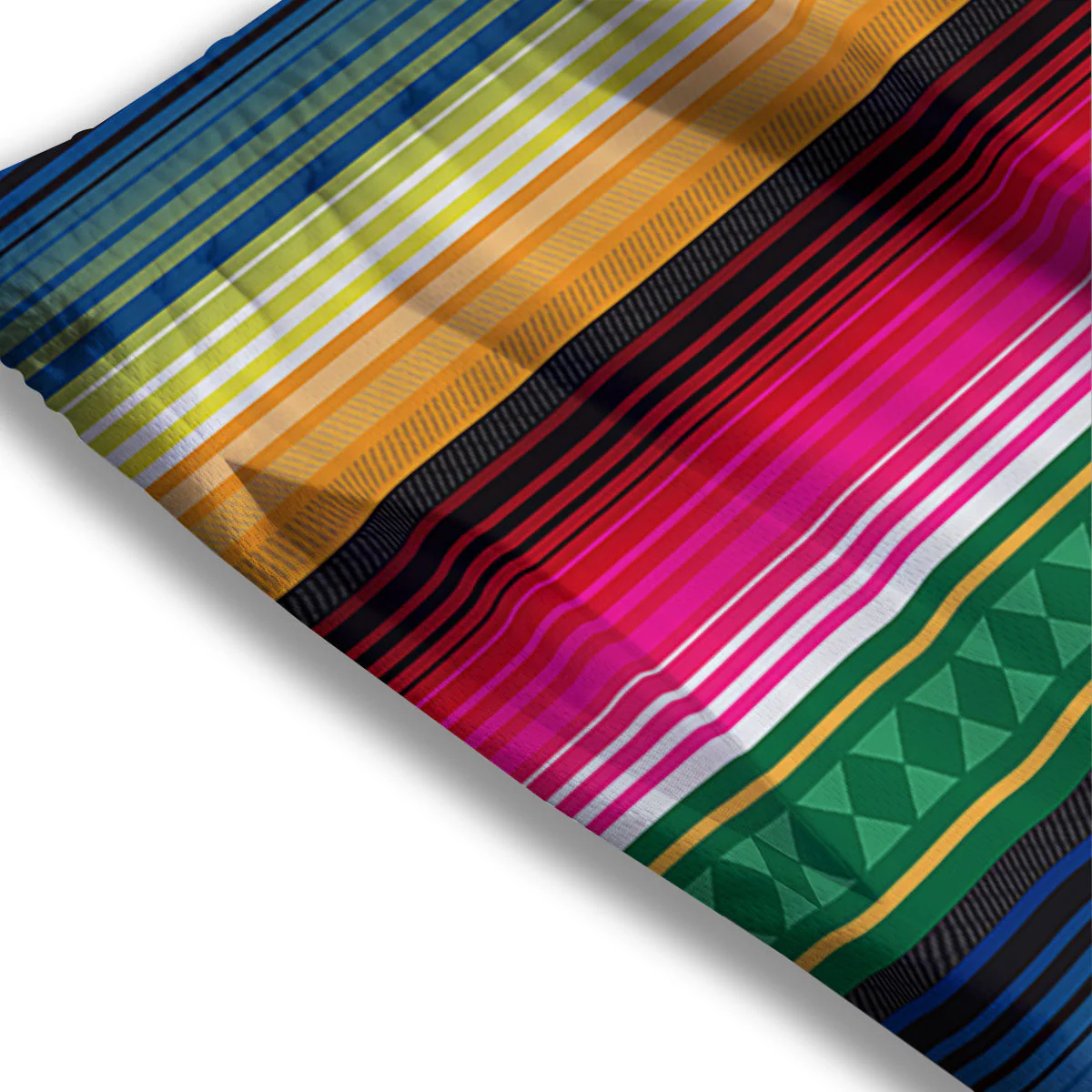 Blanket Mexican Striped Print Pattern Mesh Shorts - Image 3