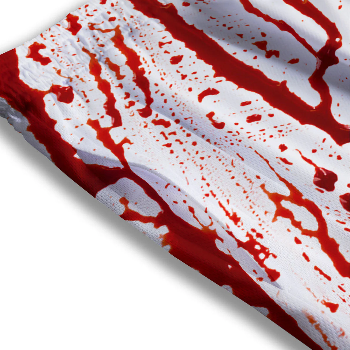 Blood Drip Print Mesh Shorts - Image 3