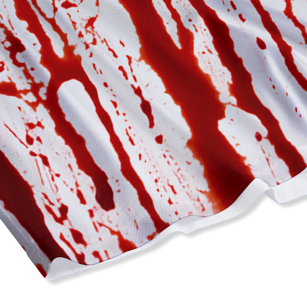 Blood Drip Print Mesh Shorts - Image 4