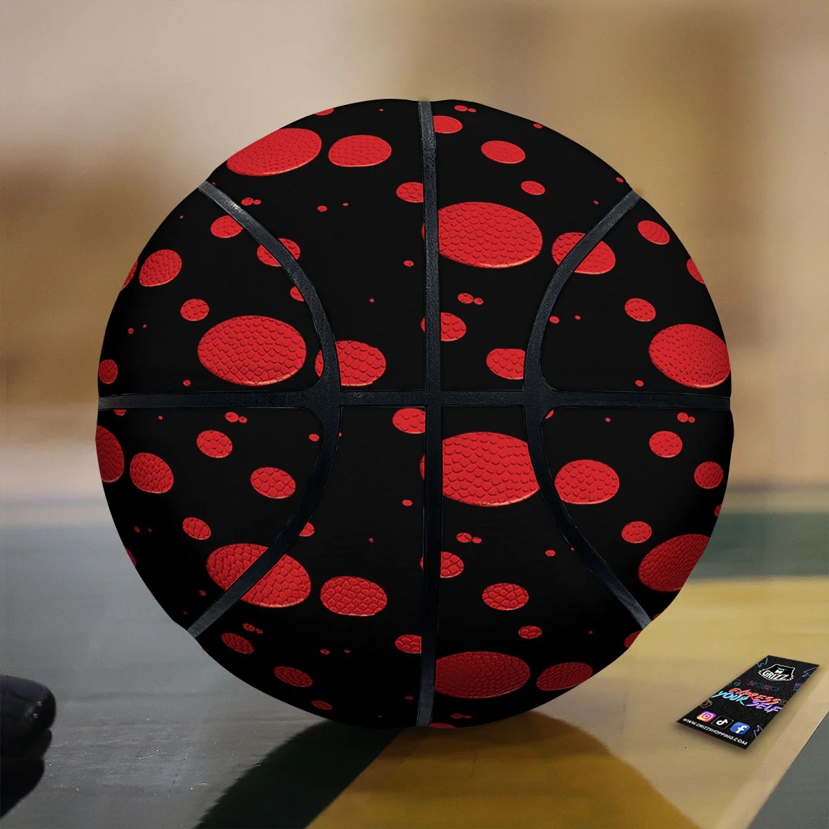 Blood Drop Red Print Pattern Basketball