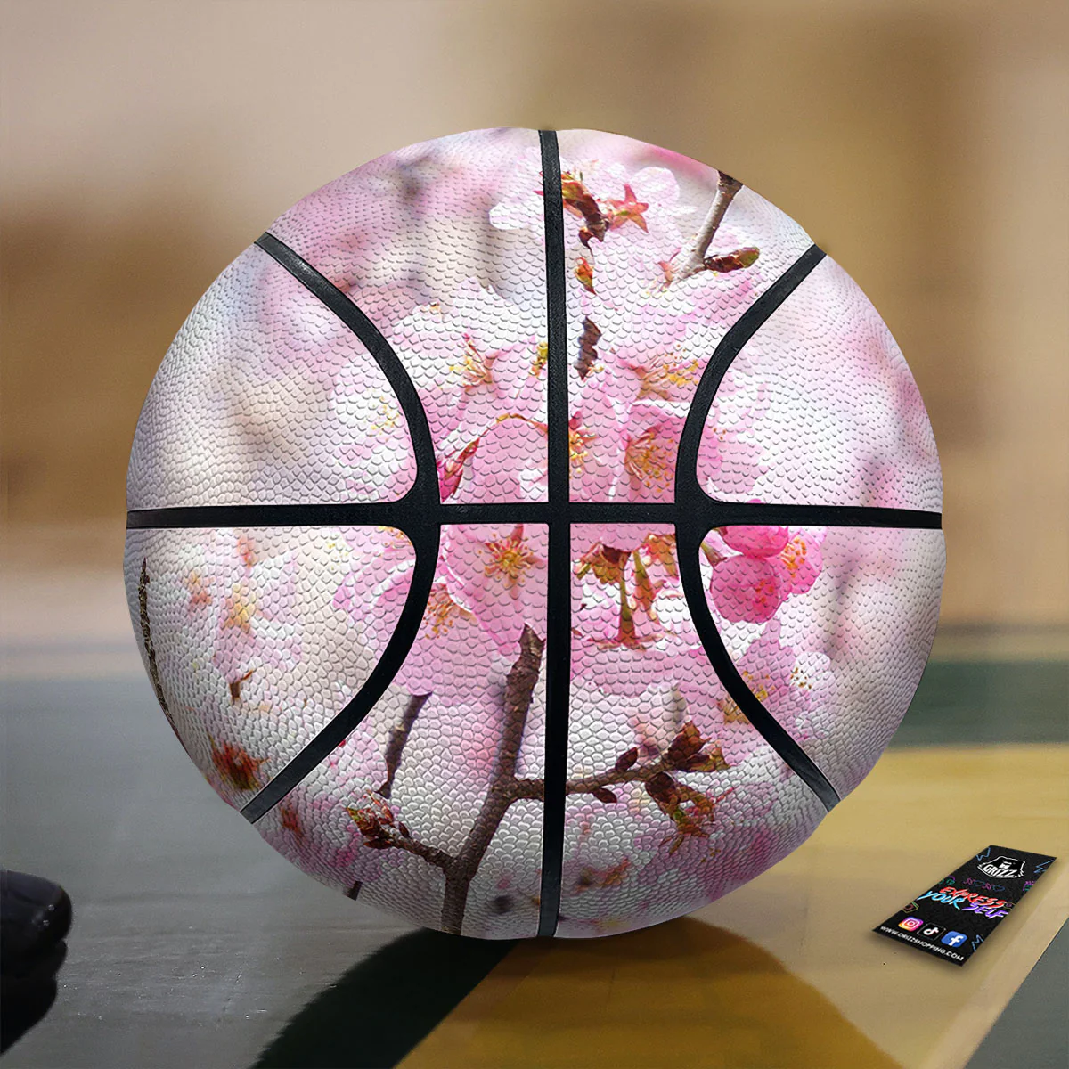 Blossom Spring Cherry Print Basketball