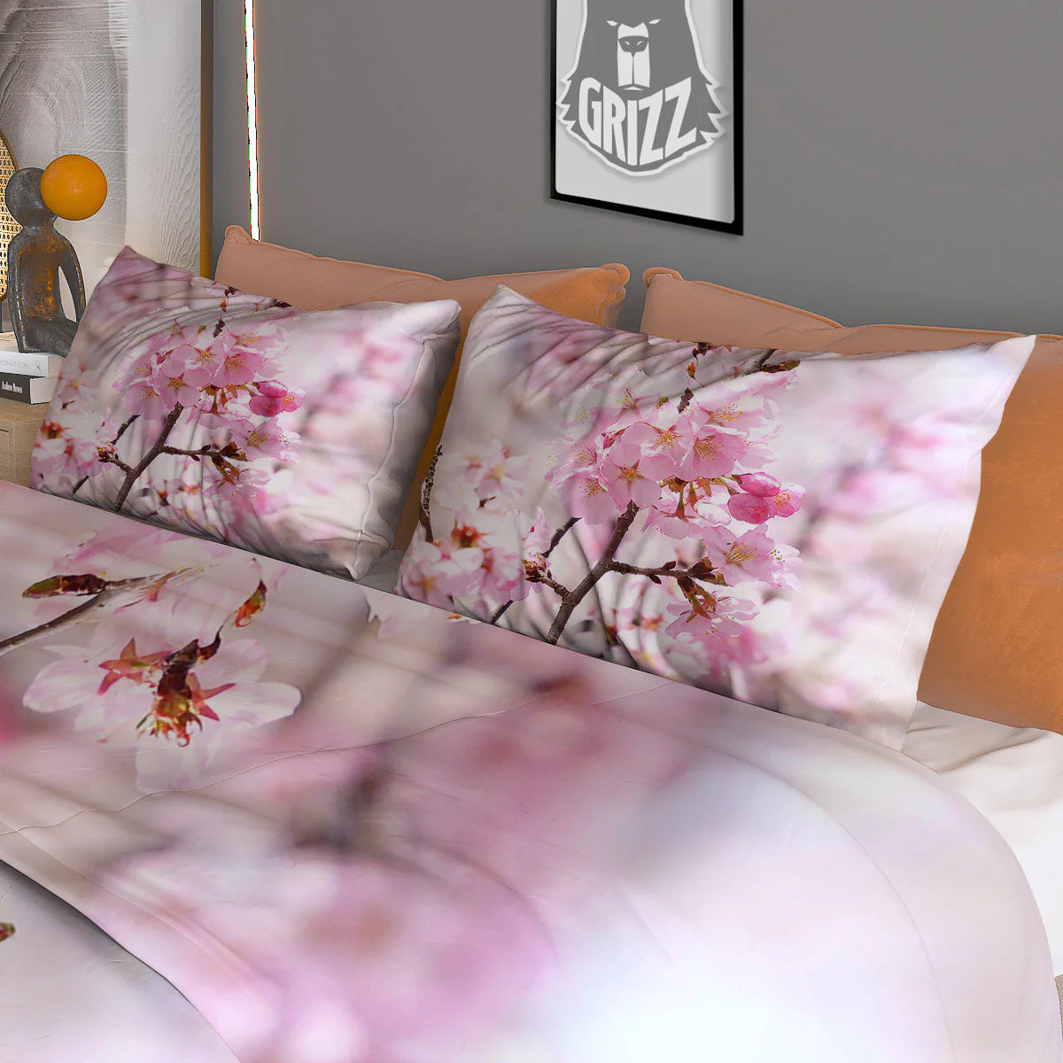 Blossom Spring Cherry Print Duvet Cover Bedding Set - Image 3