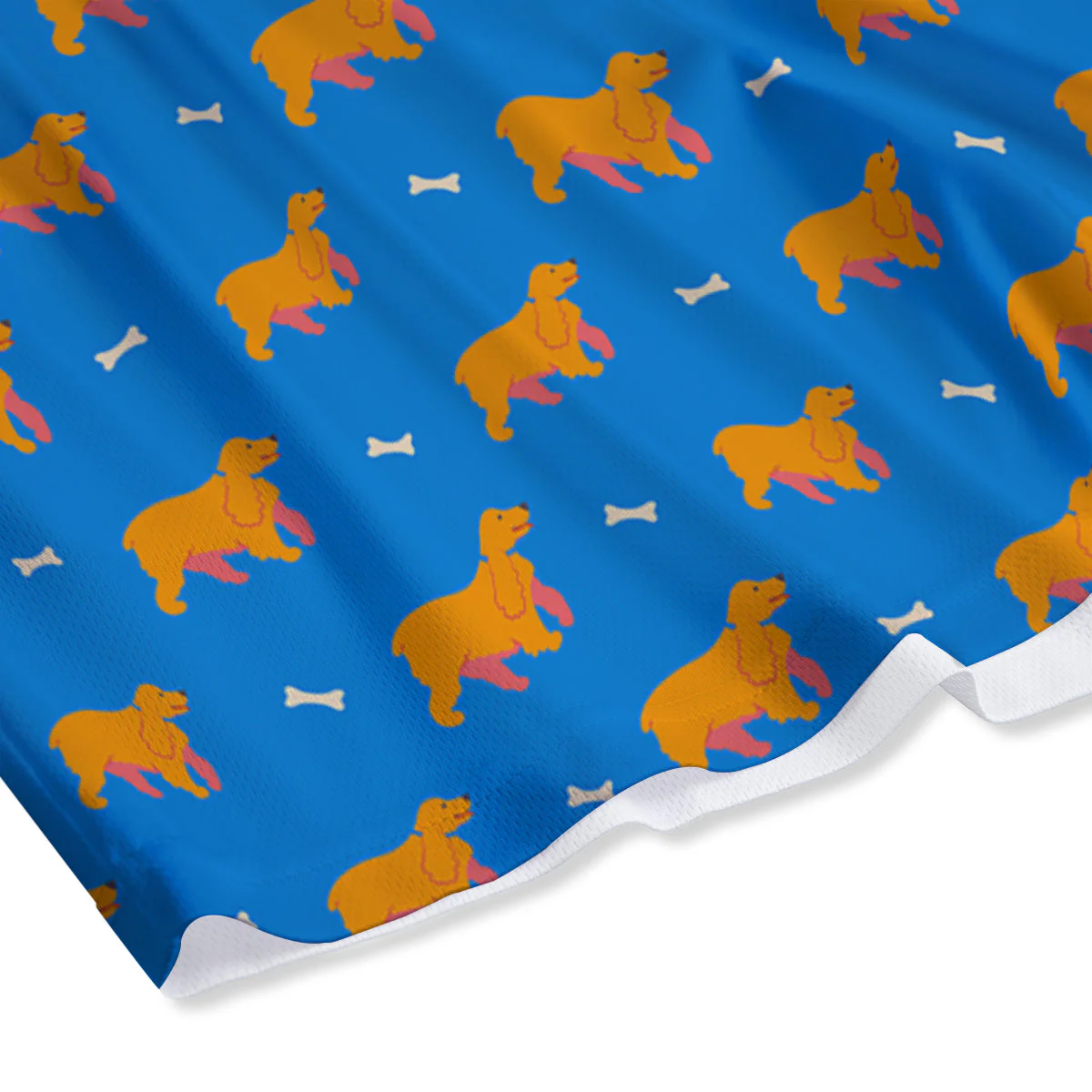 Blue Cocker spaniel Print Pattern Mesh Shorts - Image 4