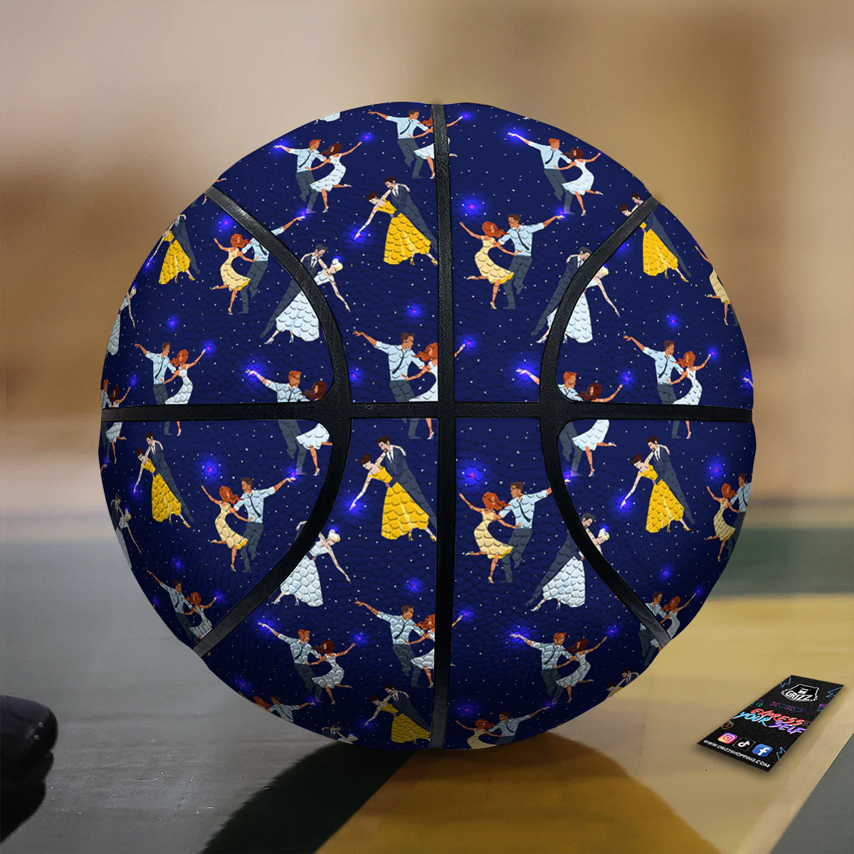 Blue Dancer Print Pattern Basketball