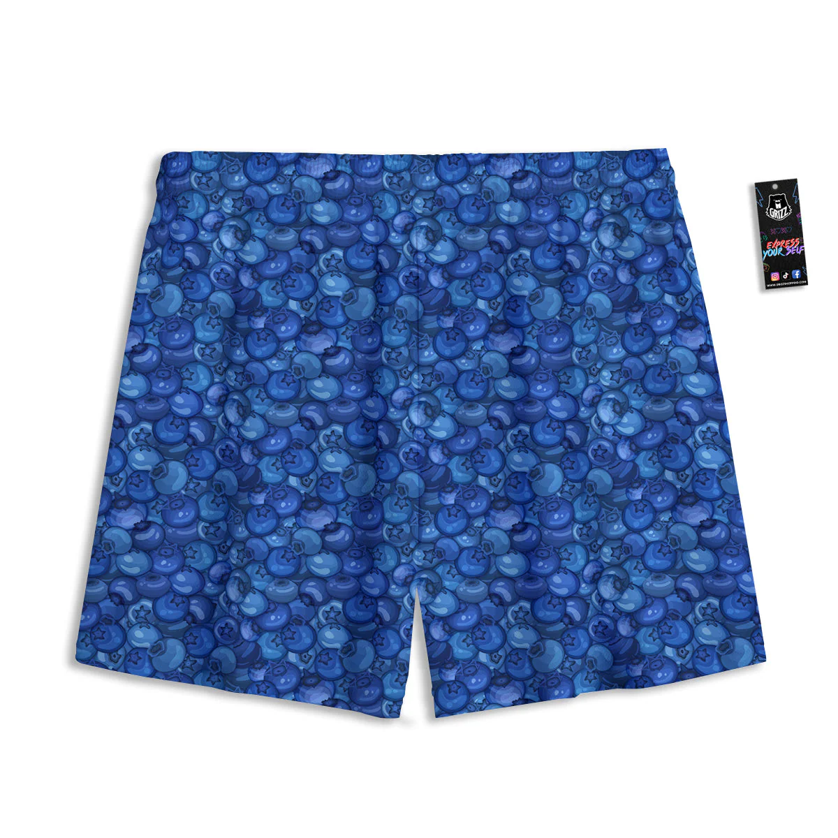 Blueberry Print Pattern Mesh Shorts - Image 2