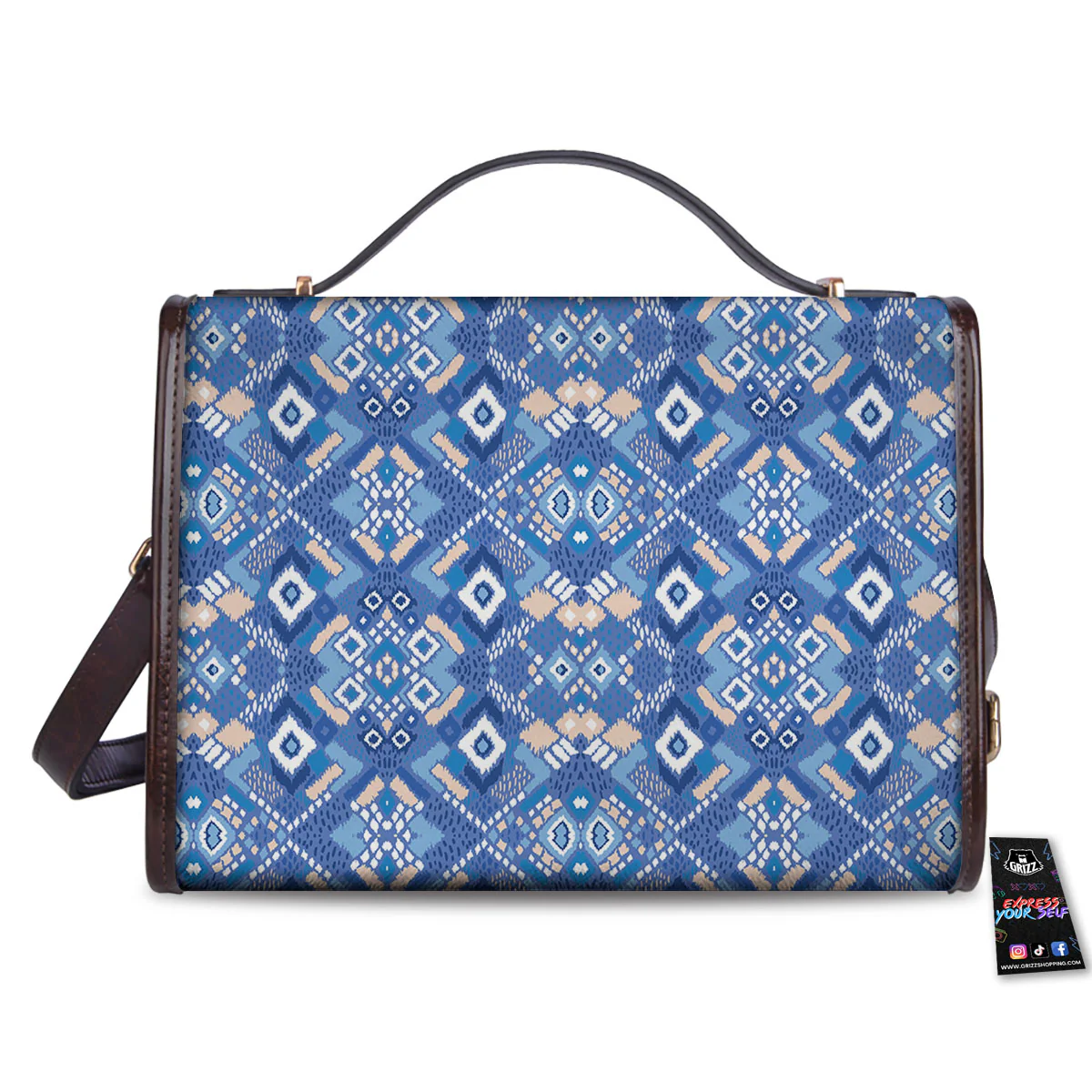 Bohemian Native Tribal Print Pattern Women's Satchel Bag - Image 2