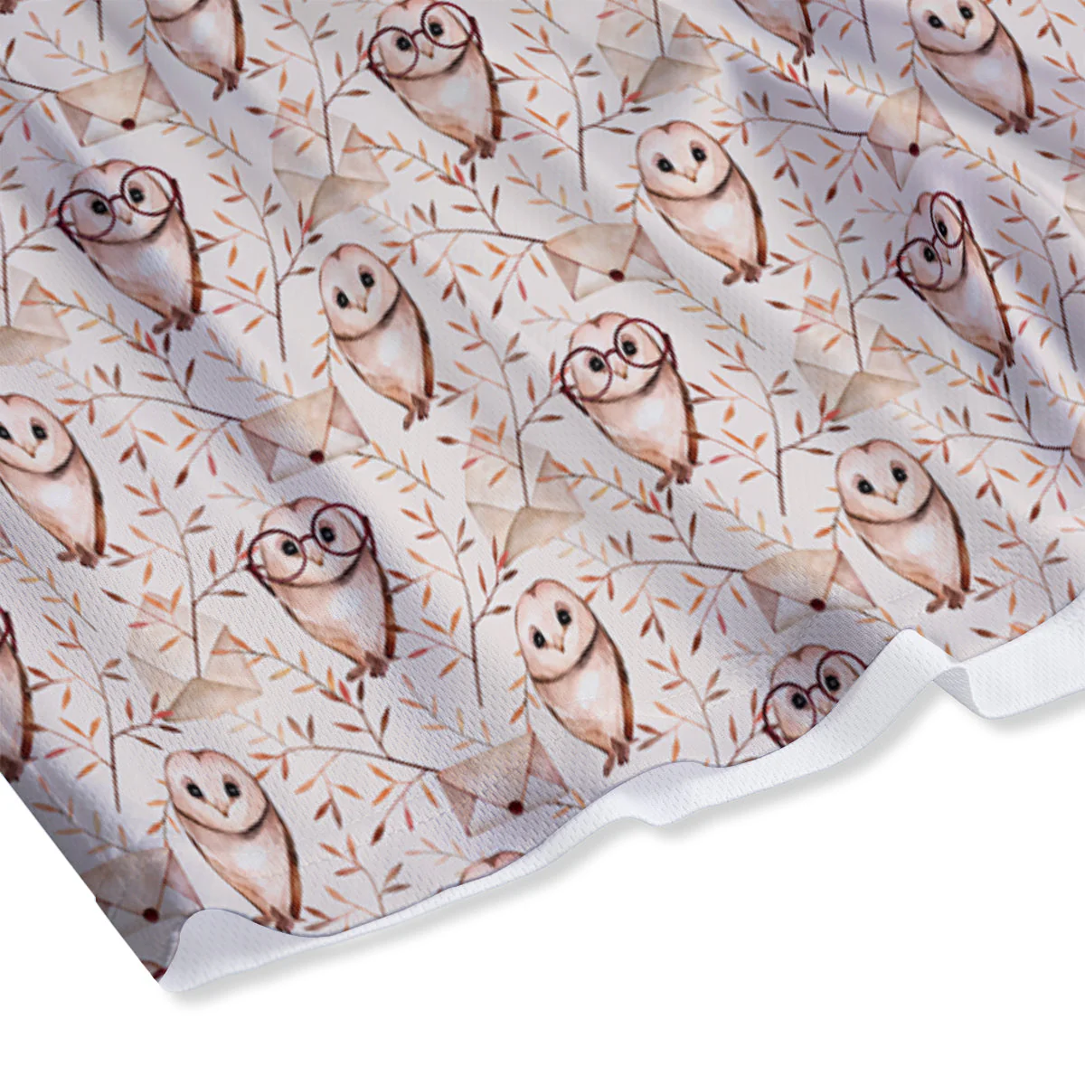 Boho Cute Owl Print Pattern Mesh Shorts - Image 4