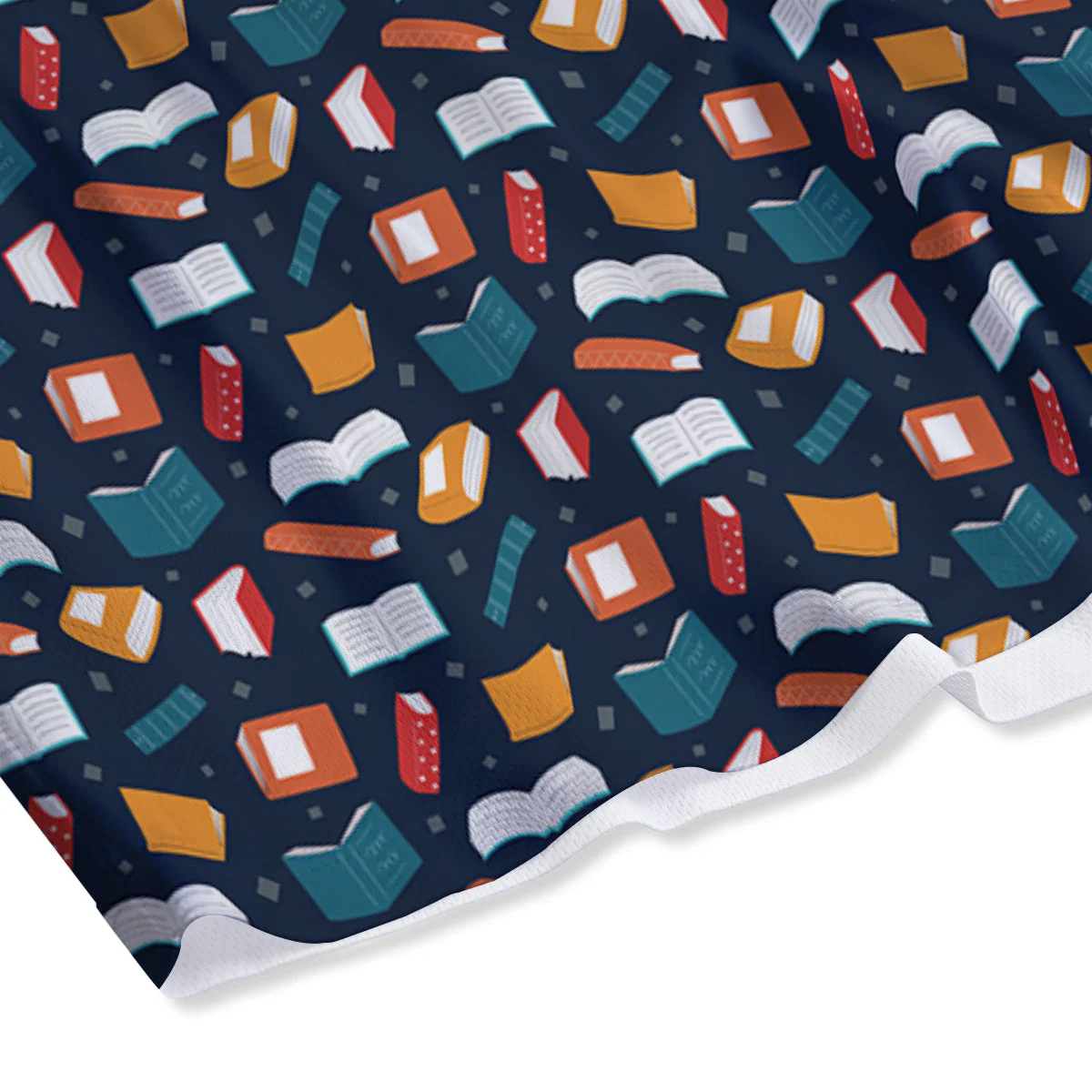 Books Colorful Print Pattern Mesh Shorts - Image 4