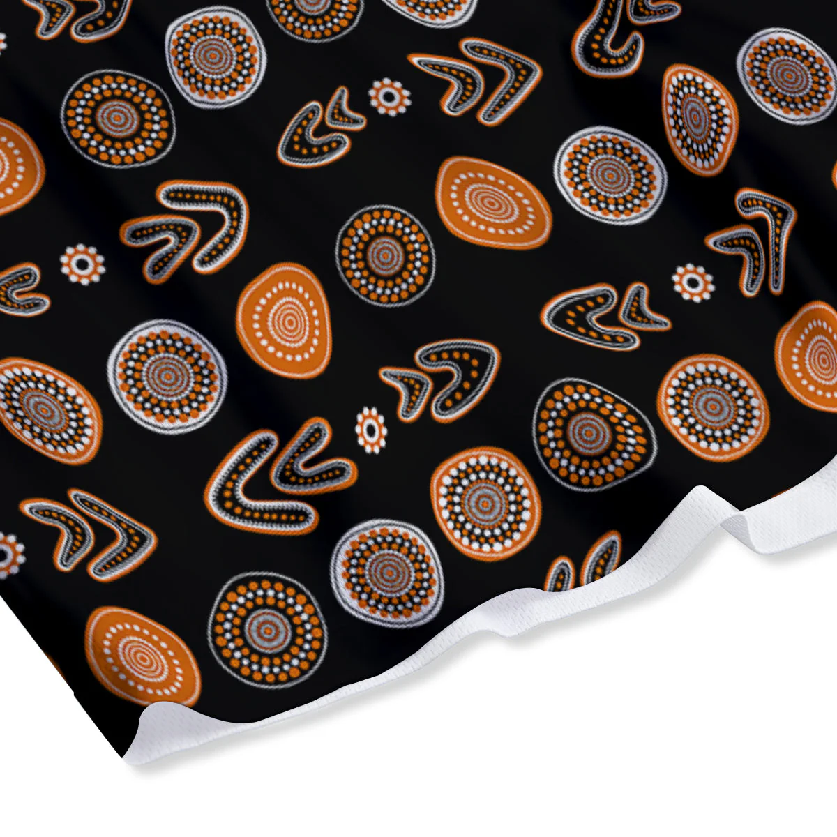 Boomerang Aboriginal Print Pattern Mesh Shorts - Image 4