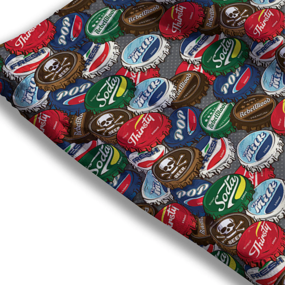 Bottle Caps Print Pattern Mesh Shorts - Image 3