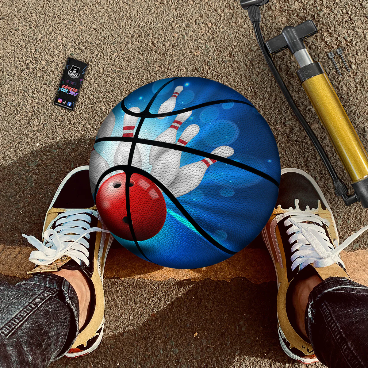 Bowling Strike Print Basketball - Image 2