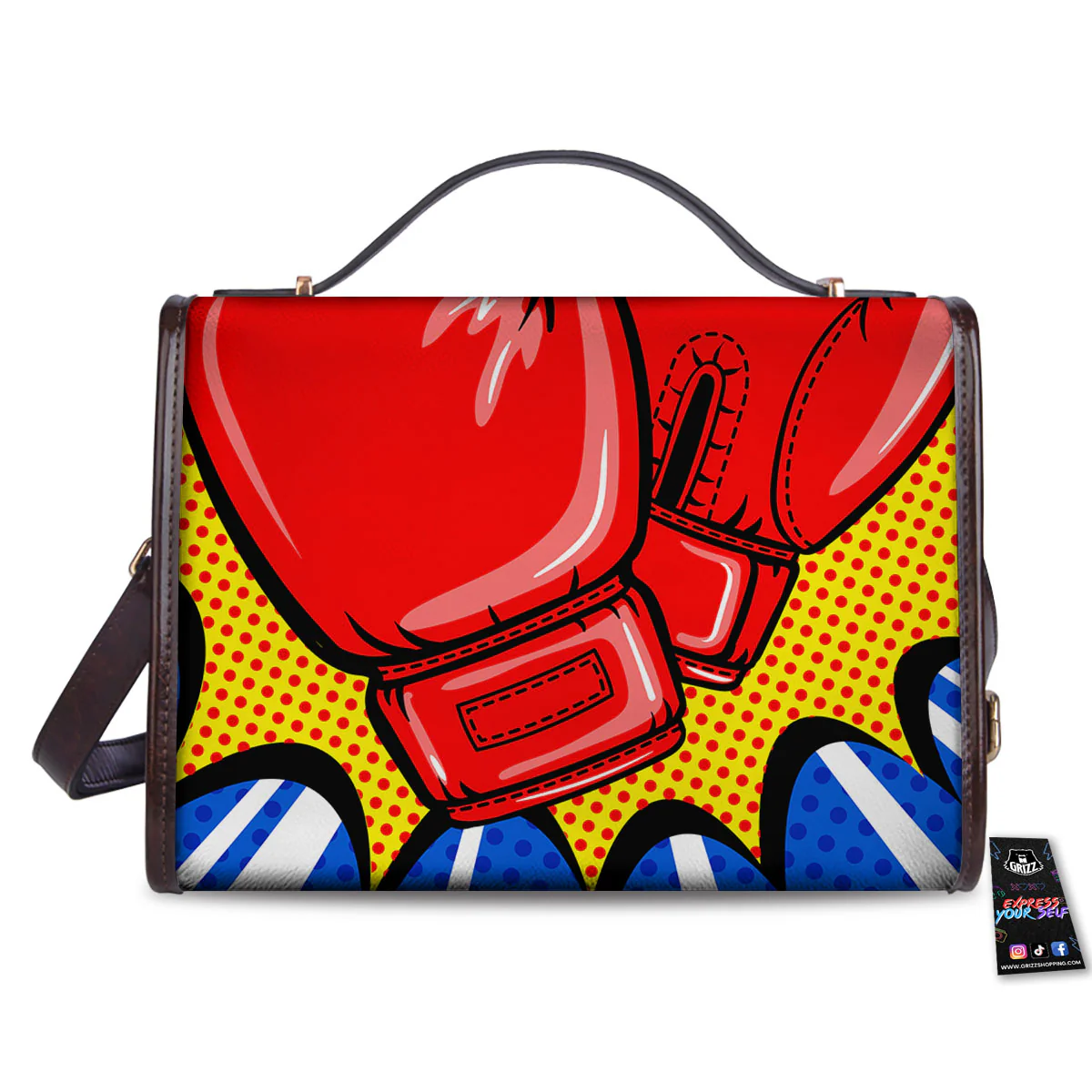 Boxing Gloves Pop Art Print Women's Satchel Bag - Image 2