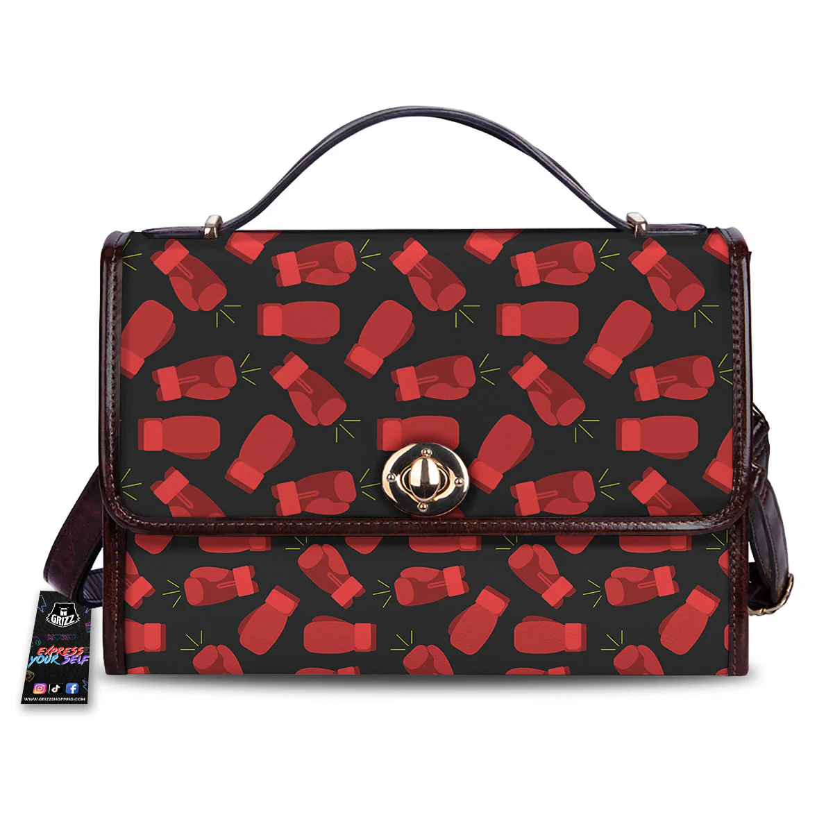 Boxing Gloves Red Print Pattern Women's Satchel Bag