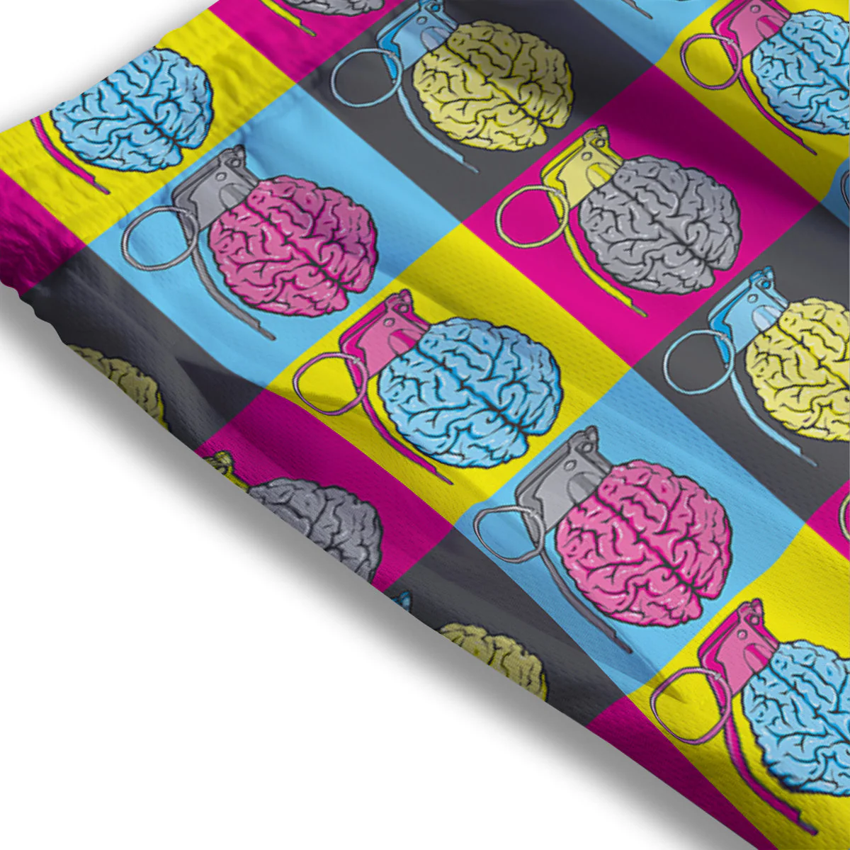 Brain Bomb Colorful Print Pattern Mesh Shorts - Image 3