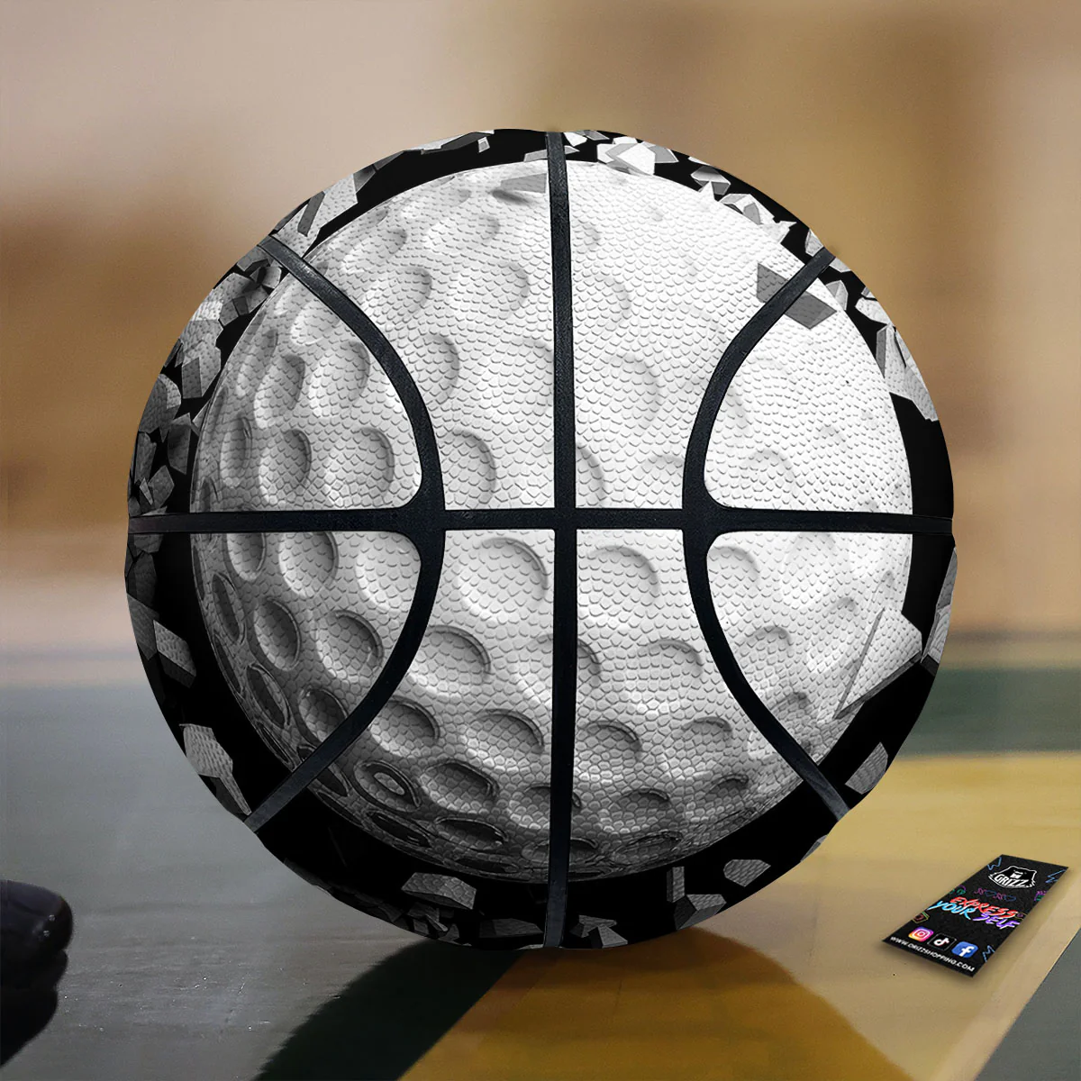 Breaking Wall Golf Ball Print Basketball