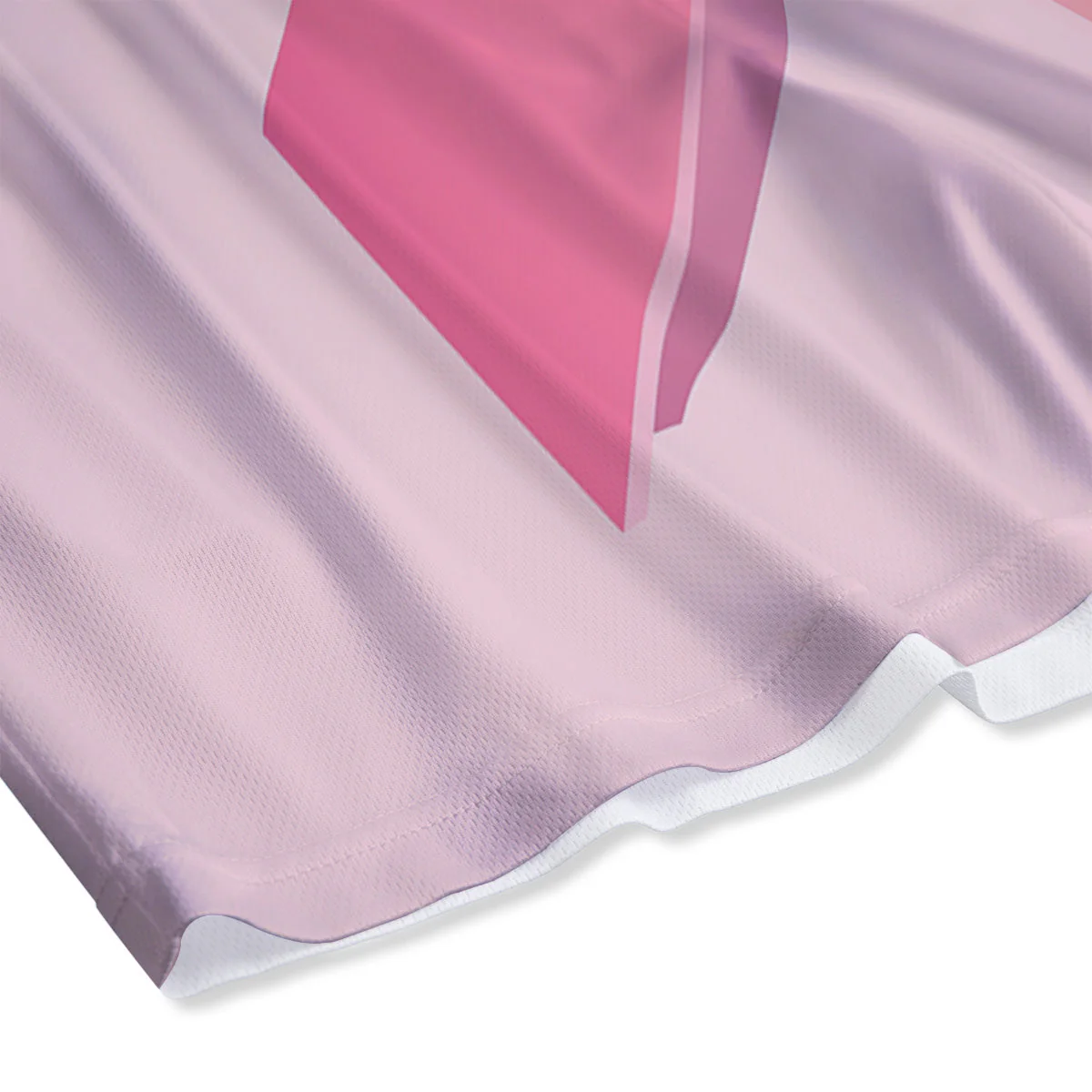 Breast Cancer Awareness Ribbon Print Mesh Shorts - Image 4
