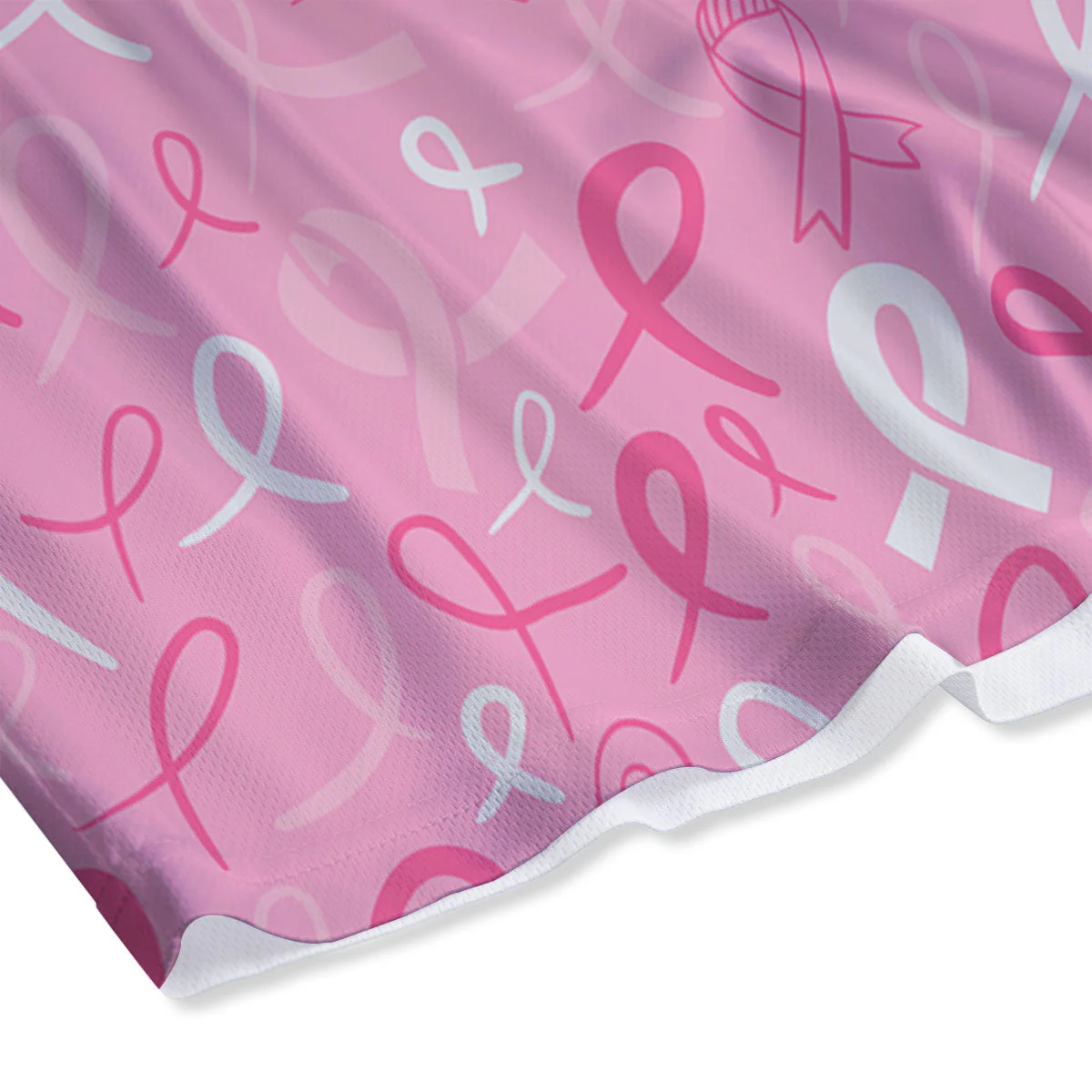 Breast Cancer Ribbon Pink Print Pattern Mesh Shorts - Image 4