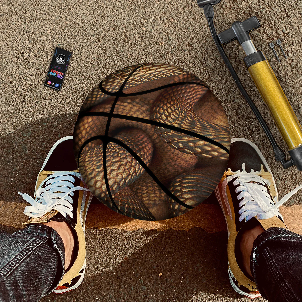Bronze Snake Print Basketball - Image 2
