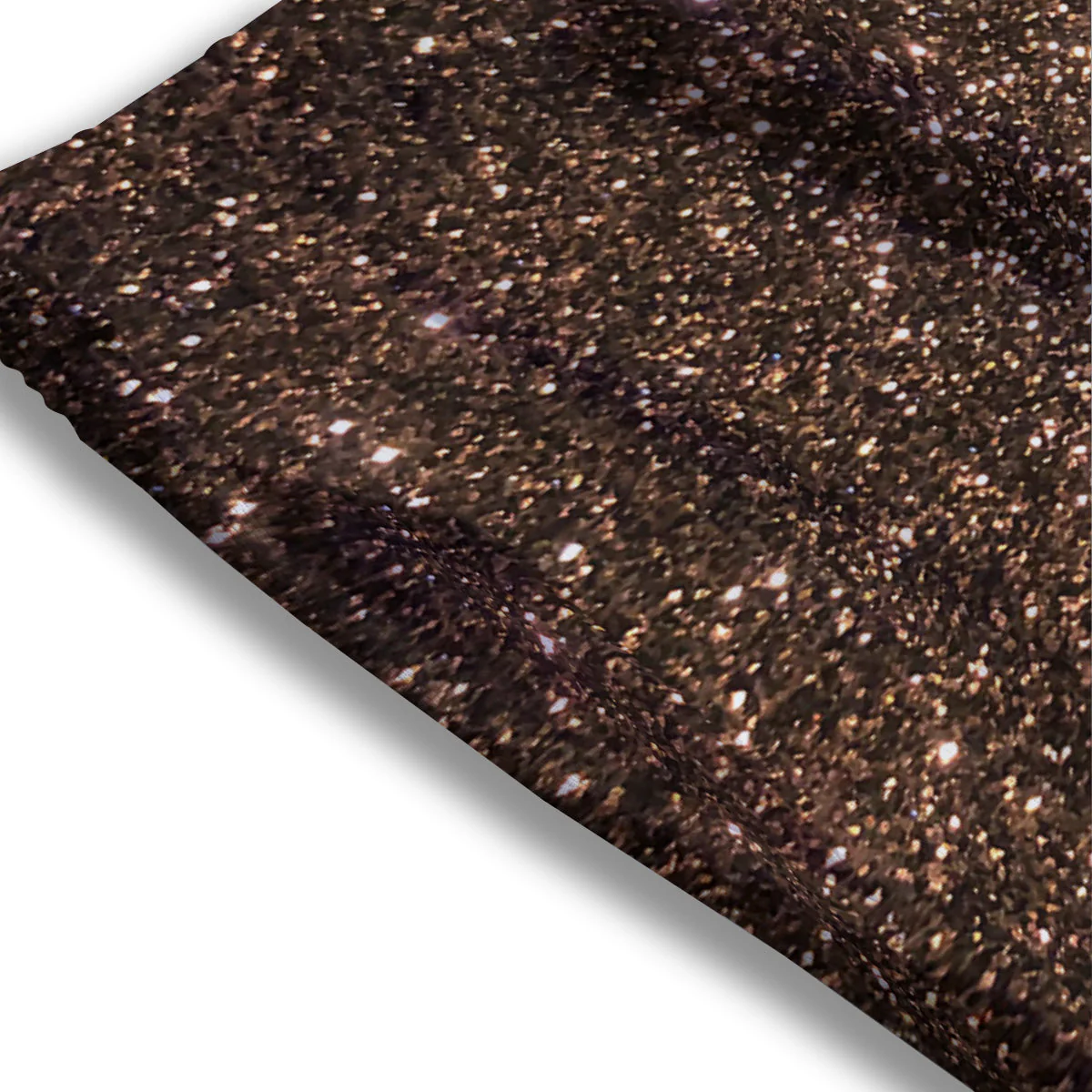 Brown Glitter Print Mesh Shorts - Image 3
