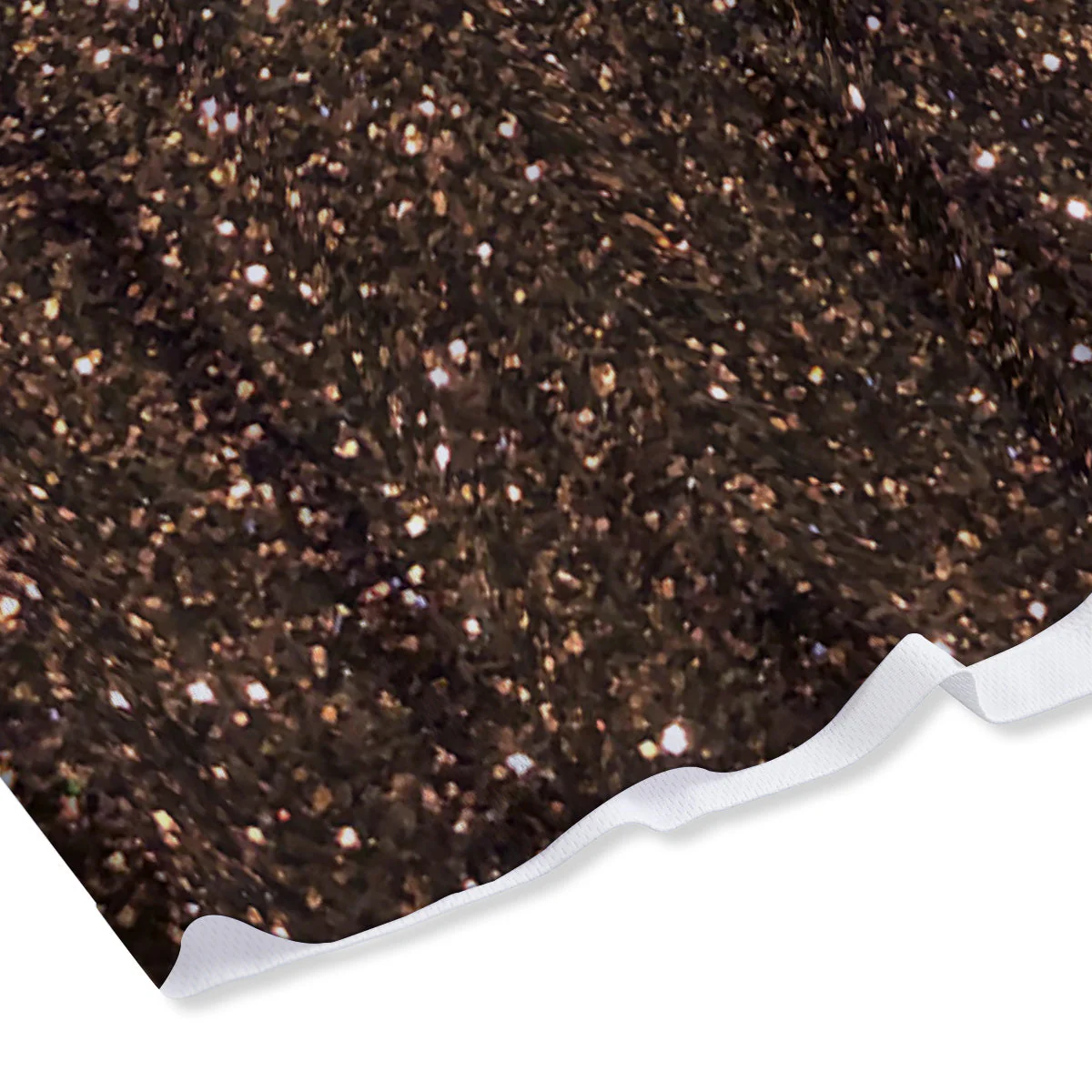 Brown Glitter Print Mesh Shorts - Image 4