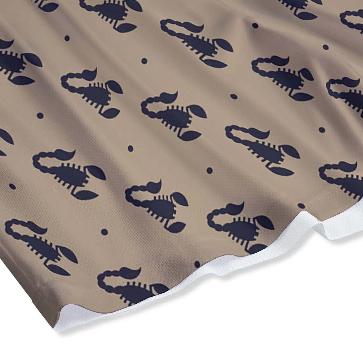Brown Scorpion Print Pattern Mesh Shorts - Image 4