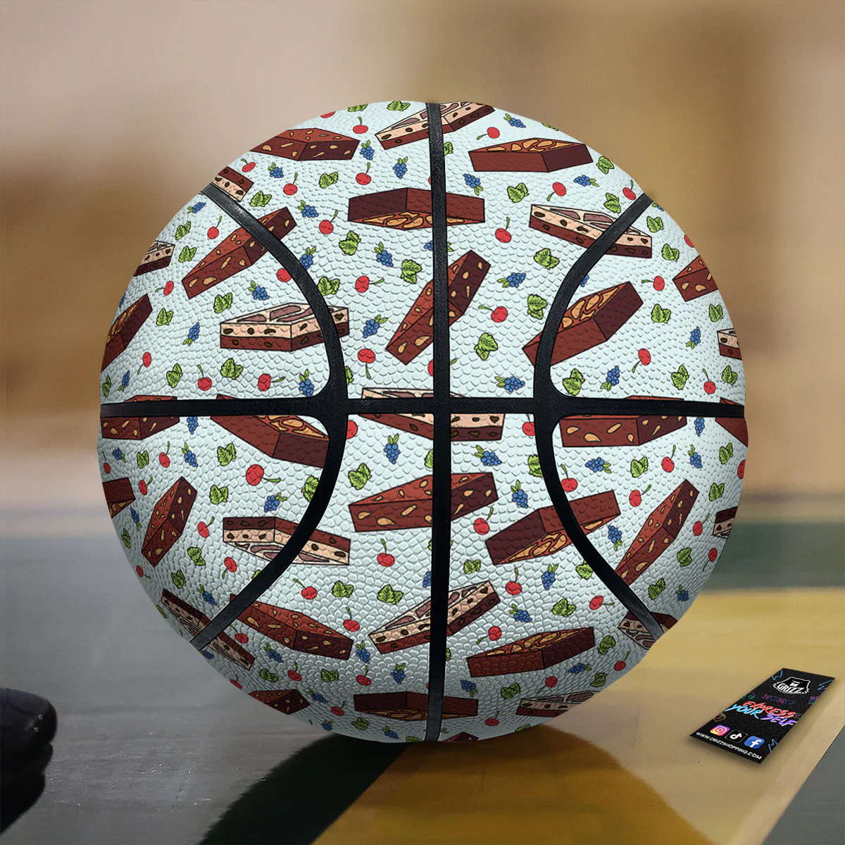 Brownie Brown Print Pattern Basketball