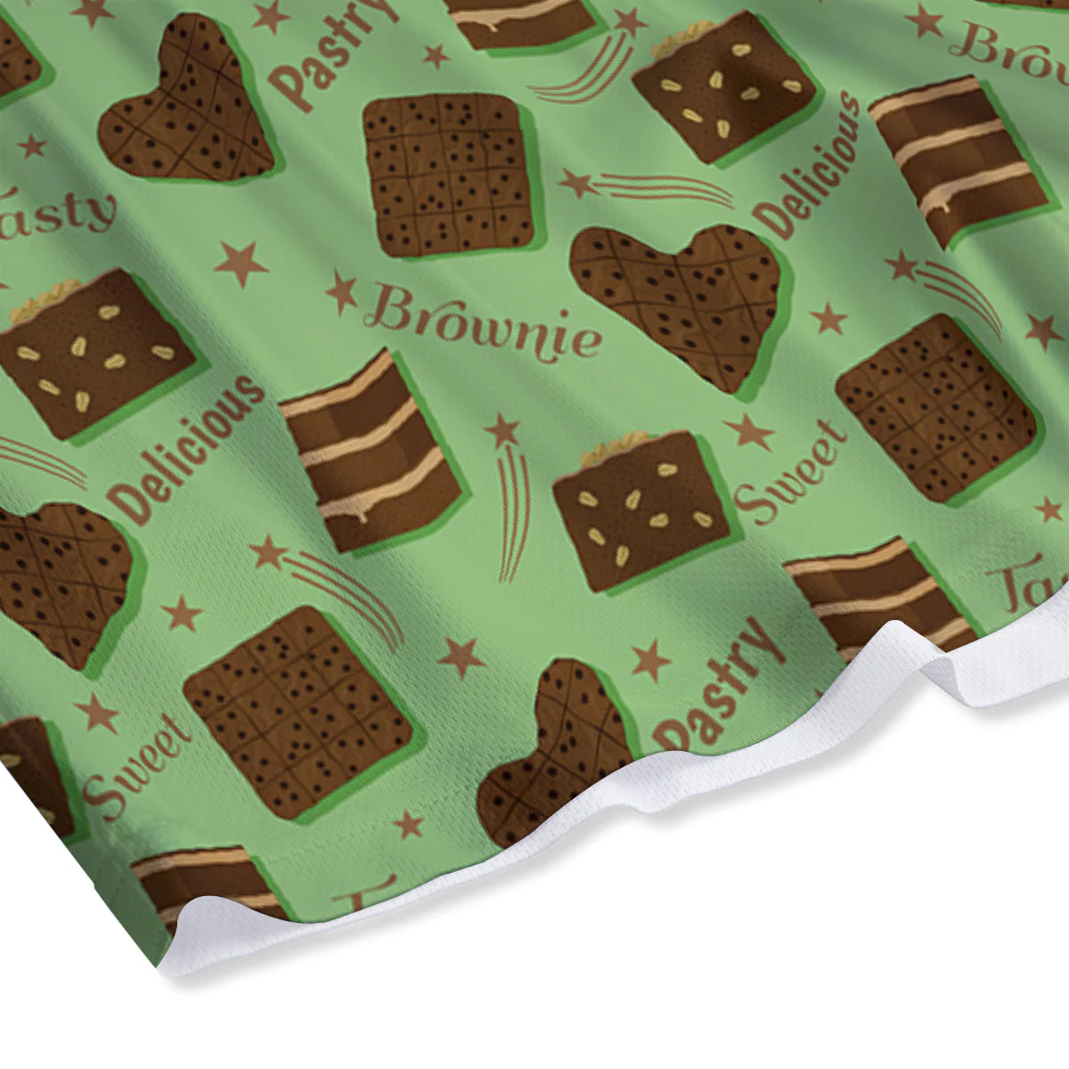 Brownie Delicious Print Pattern Mesh Shorts - Image 4