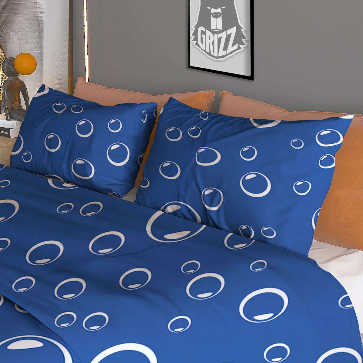Bubble Ocean Print Pattern Duvet Cover Bedding Set - Image 3