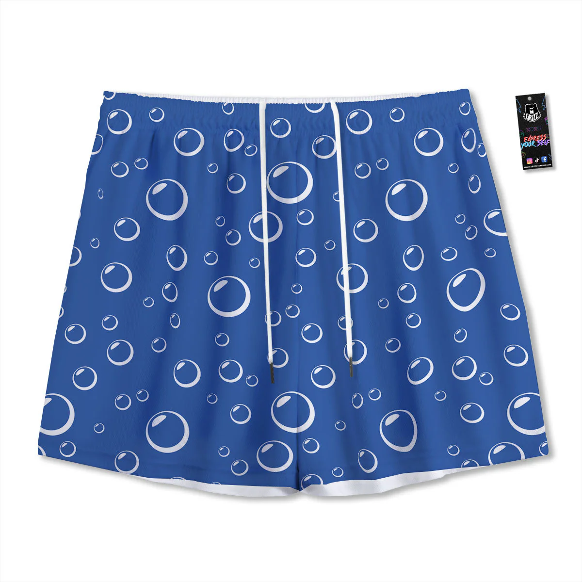 Bubble Ocean Print Pattern Mesh Shorts
