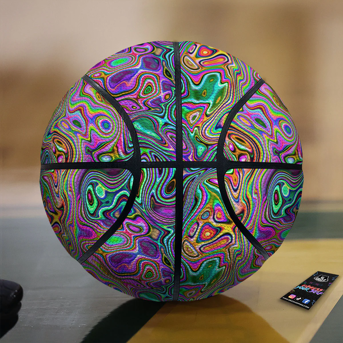 Bubble Psychedelic Print Pattern Basketball