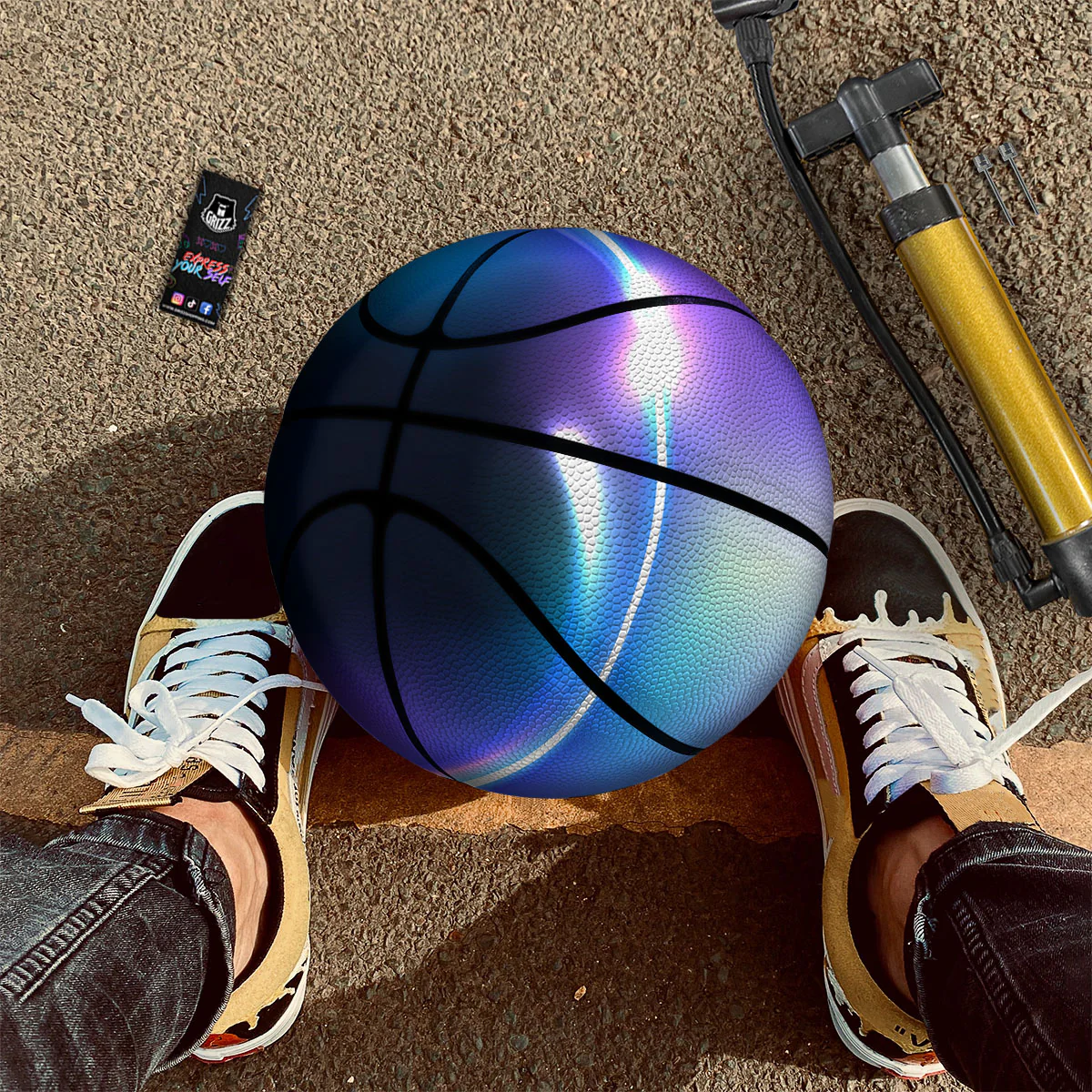 Bubble Rave Print Basketball - Image 2