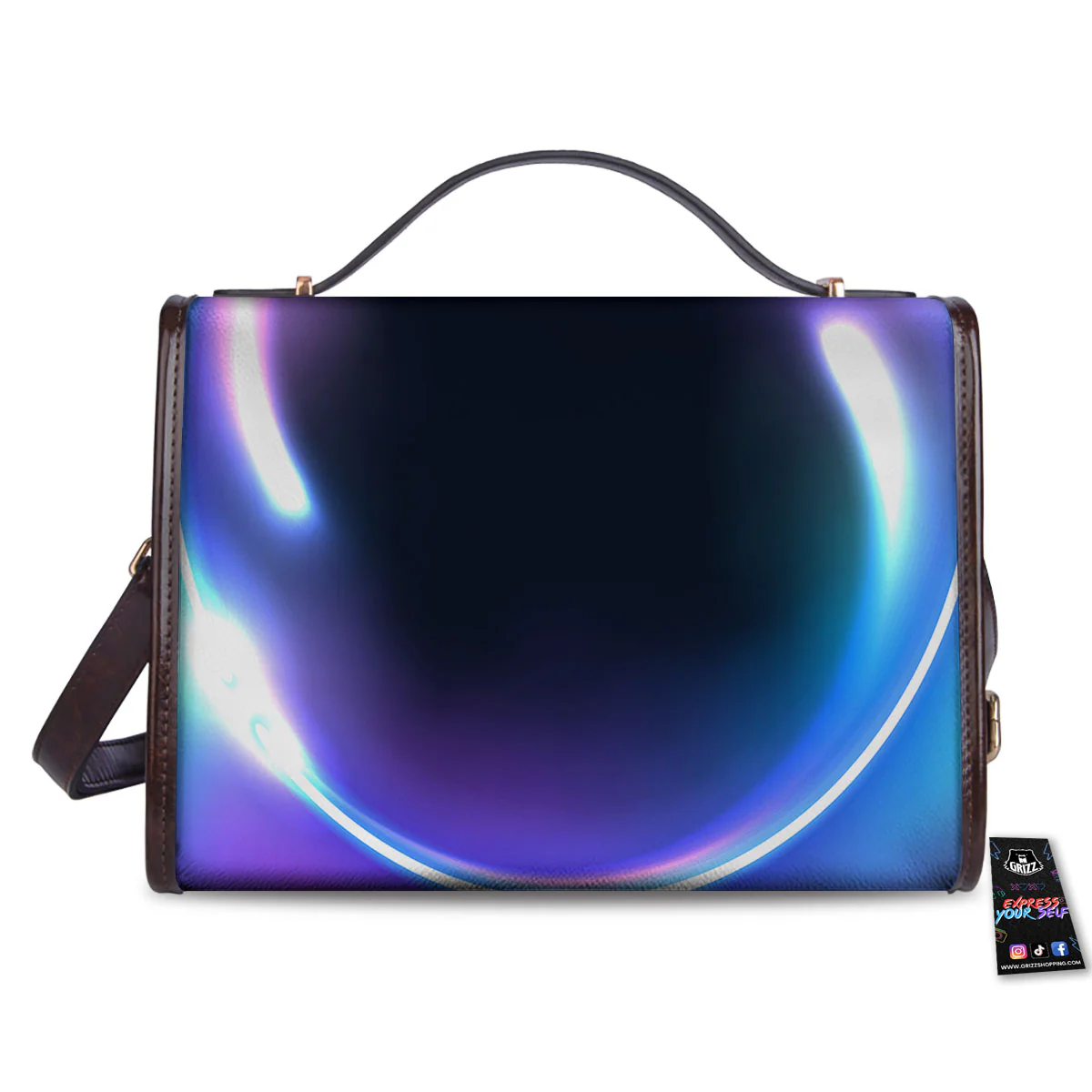 Bubble Rave Print Women's Satchel Bag - Image 2