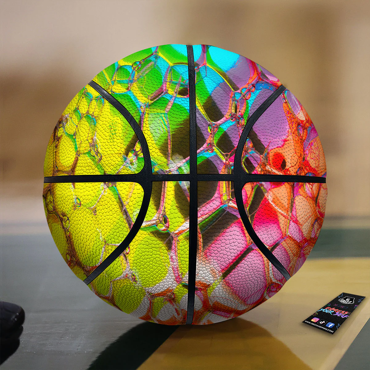 Bubble Soap Psychedelic Print Basketball