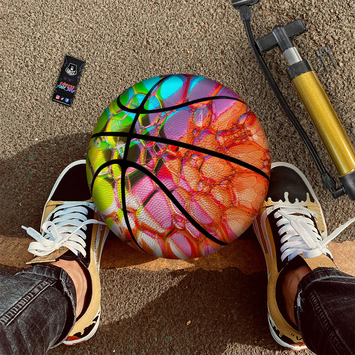 Bubble Soap Psychedelic Print Basketball - Image 2