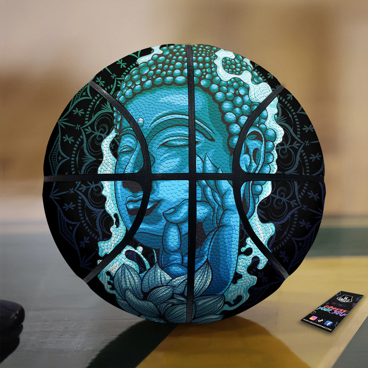Buddha Blue Print Basketball