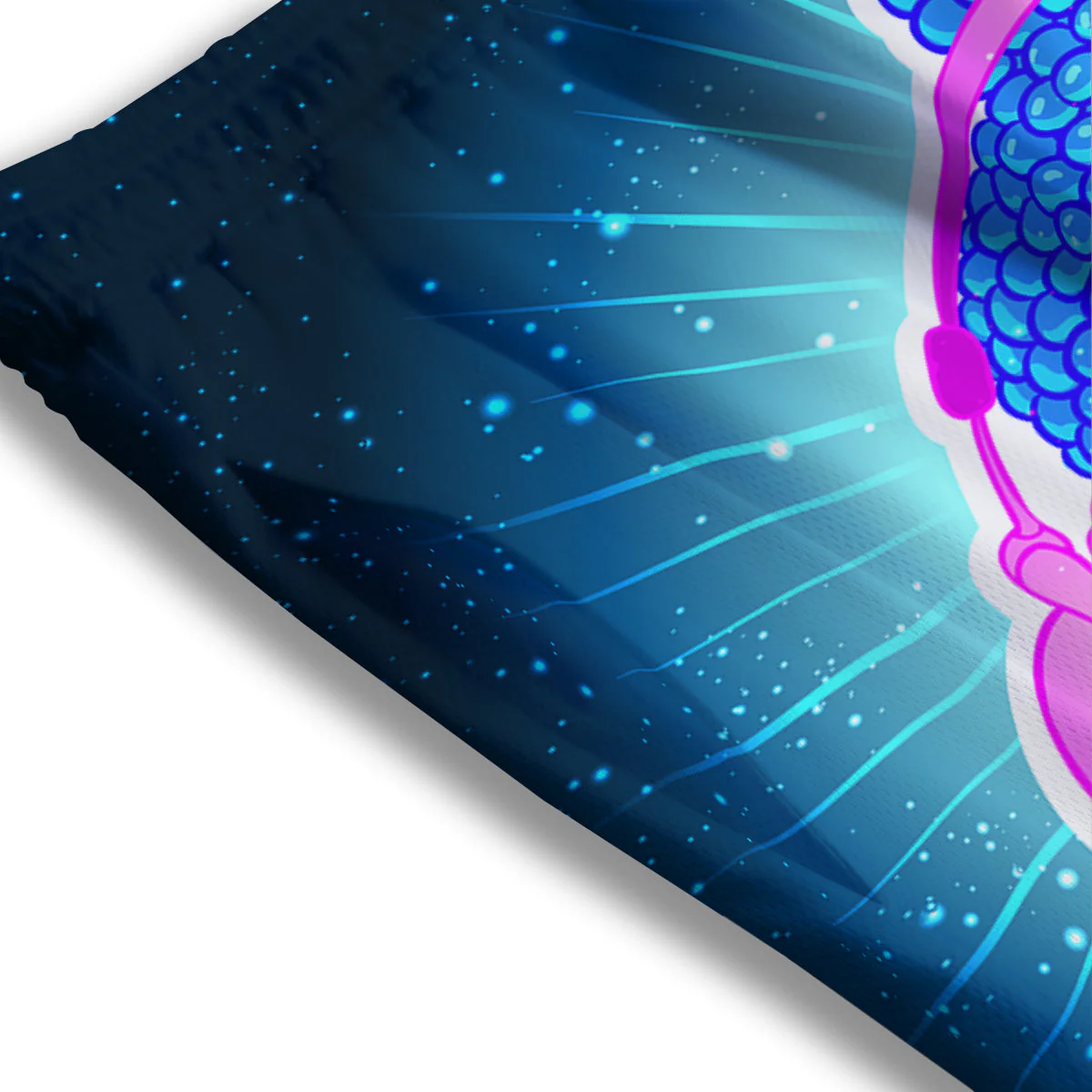 Buddha Psychedelic Print Mesh Shorts - Image 3