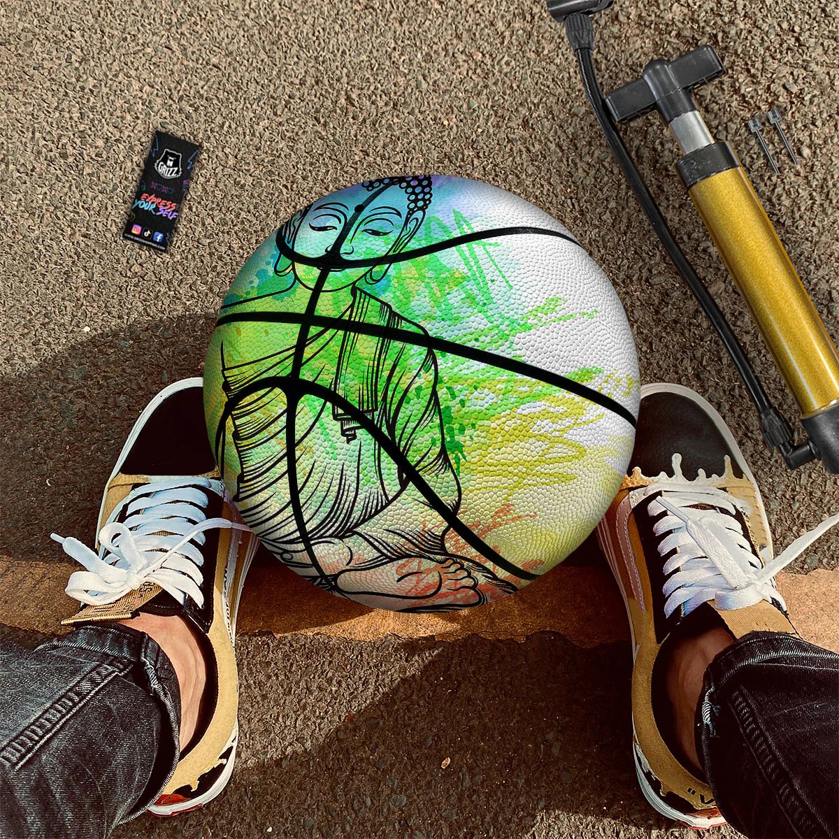 Buddha Reggae Print Basketball - Image 2