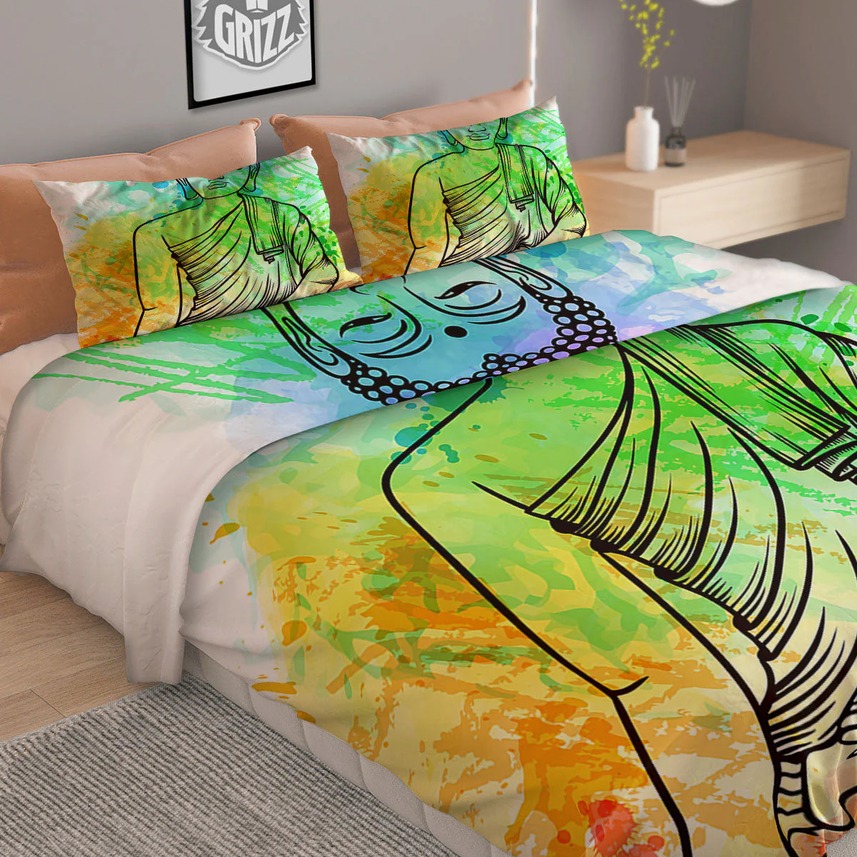Buddha Reggae Print Duvet Cover Bedding Set - Image 2