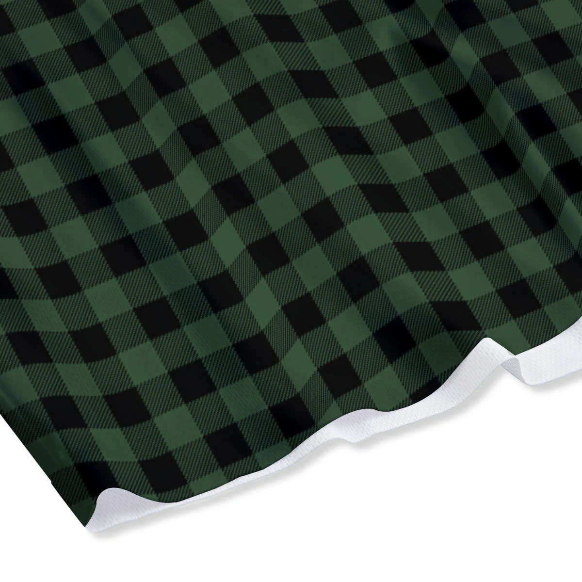 Buffalo Check Black And Green Print Mesh Shorts - Image 4