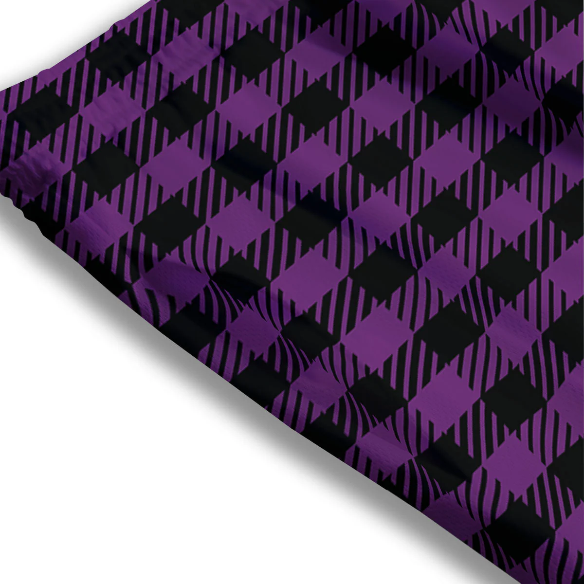 Buffalo Check Black And Purple Print Mesh Shorts - Image 3